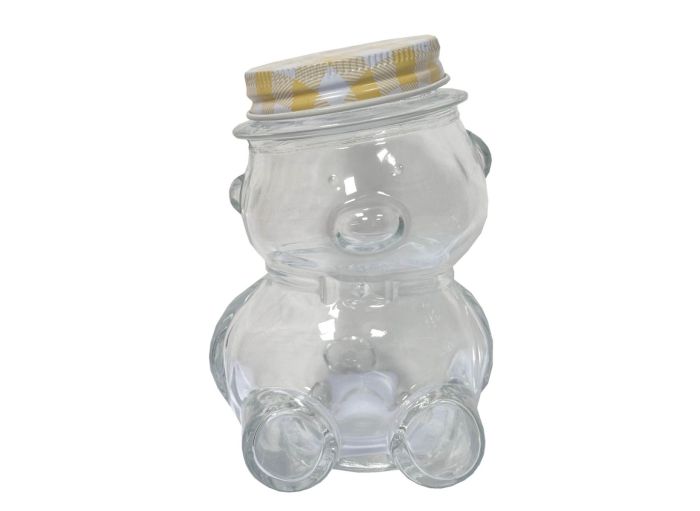 Pot en verre 300ml Ourson avec capsule "vichy", l'unité 