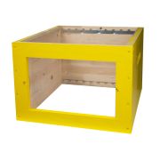 Corps de ruche Dadant 10 visio en épicéa peint en jaune BEENATURE, pour cadres droits 