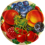 Capsule TO63 mm, "Fruits fond blanc", le carton de 1150