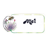 Étiquette fleur et abeille "MIEL 250g", LE ROULEAU DE 100