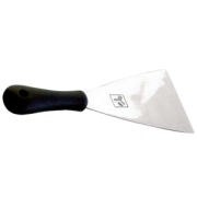 Spatule modèle large inox/manche plastique