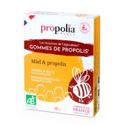 Gommes de propolis BIO miel et propolis, PROPOLIA la boite de 45g
