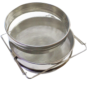 Passoire coulisse inox DOUBLE TAMIS 