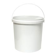 Seau blanc plastique 10L inviolable anse métal