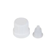 Bouchon Compte-goutte plat pour flacon ambré TO18mm, LE SAC DE 100