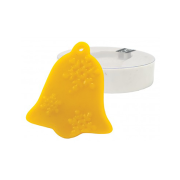 Moule silicone à bougie Suspension-Cloche avec flocon de neige