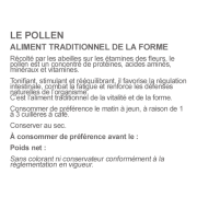 Etiquette info " le pollen ..." le rouleau de 100