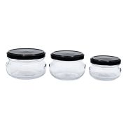 Pot en verre Marmite avec capsule noire