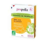 Gommes propolis, miel, romarin, anis, PROPOLIA la boite de 45g