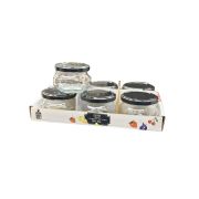 PACK de 6 pots en verre "Marmite" 150ml TO70 avec capsules noires