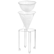Passoire conique RONAPI 320mm complète : Support inox + filtre conique maille 0.1mm + passoire premier filtrage