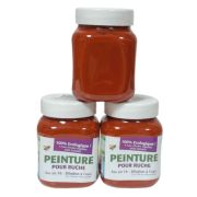 VIDE RUCHER Lot de 3 Peintures pour ruche NATURA Oxyde rouge, le pot de 400g - ancien packaging et date depassée