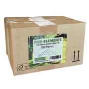 Fixe-éléments en inox avec visserie galva, le carton de 100 PAIRES