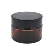 Pot ambré brillant 30ml avec opercule et couvercle