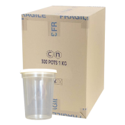 Pot plastique avec épaulement Nicot, 190 ml (250 g miel), LE CARTON DE 300
