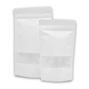 Sachet Blanc à soufflet, avec grande fenêtre, le paquet de 10 sachets 