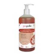Shampoing TRAITANT propolis, miel, argile et cade BIO Propolia, le flacon pompe de 500ml