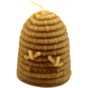 Bougie en cire d'abeille "ruche paille "