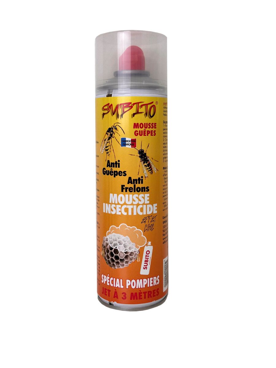 FURY Mousse Anti Guêpes & Frelons 500ml - Insecticide Longue Portée Fabrication Française Efficace Frelons Asiatiques
