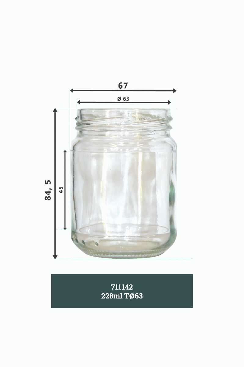 Pallete 2097 pots verre 1/2 kg - Pots en verre