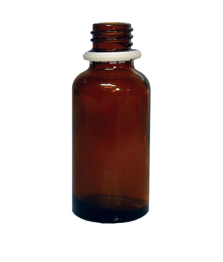 Flacon compte - goutte en verre ambré - volume 30 ml - Matériel de