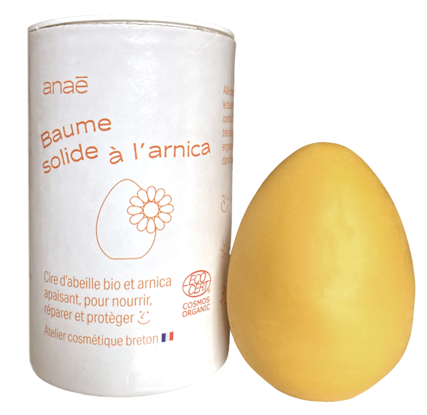 Baume solide à la cire d'abeille et à l'arnica, le baume de 50g