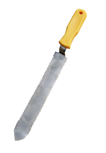 Couteau désoperculer inox dent lame de 27 cm - Couteaux et Herses -  Naturapi : Tout pour l'apiculteur