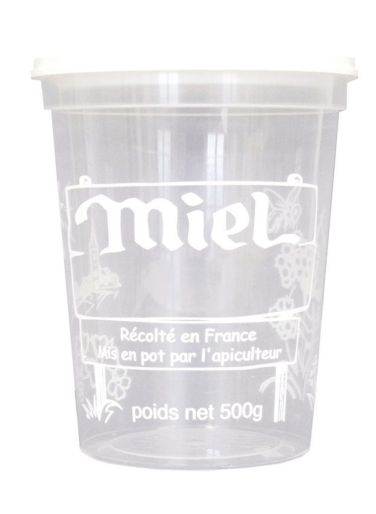 Pot plastique avec épaulement Nicot Miel, 370 ml (500 g miel), LE SACHET DE  25 - Pots Nicot - Naturapi : Tout pour l'apiculteur