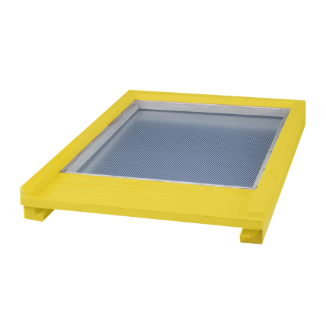 Plancher Dadant 10 BEECOLOR jaune soleil épicéa à ventilation totale
