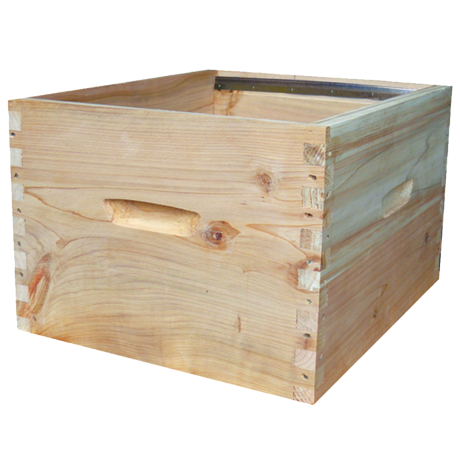 Corps Dadant 10 NATURAPI en pin maritime à tenons, à bandes lisses