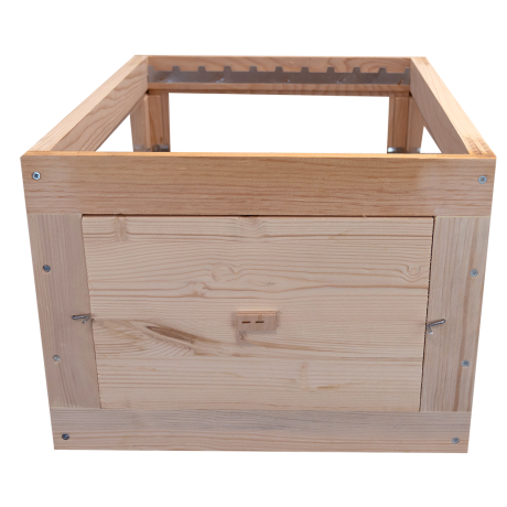 Corps Dadant 10 VISIO 4 vitres plexi, en épicéa, assemblage mi-bois, pour 10 cadres droits