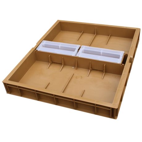 PACK Nourrisseur Dadant 10 plastique Nicot + 2 cabochons 