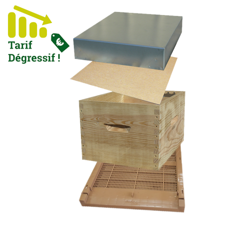 ENSEMBLE Ruche Dadant 10 BASIS NATURECO plancher plastique