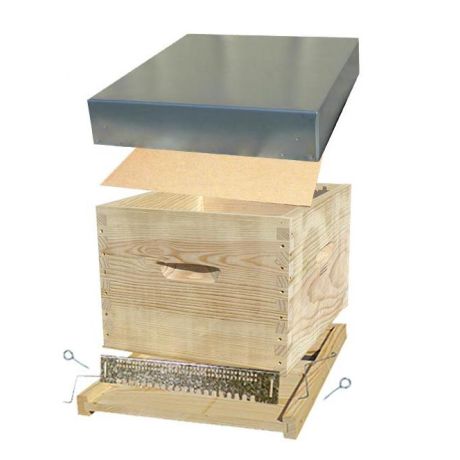 PACK Ruche Dadant 10 NATURAPI BASIS en pin maritime avec quincaillerie
