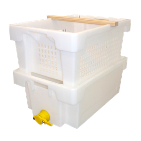 Bac à désoperculer double en plastique 