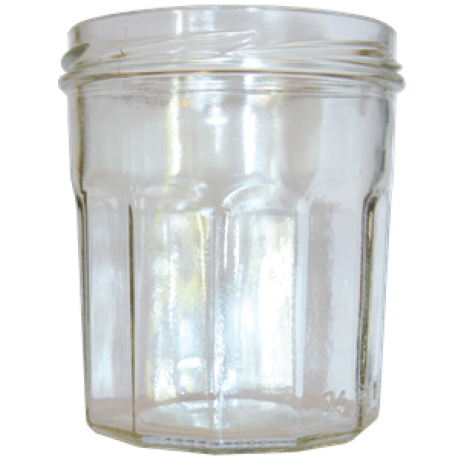 Pot en verre 324ml T082 "ménage", LE PACK DE 12