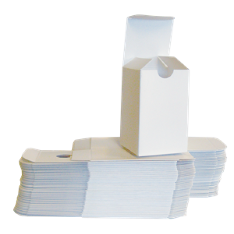 Boite blanche en carton pour la Gelée Royale, l'unité 