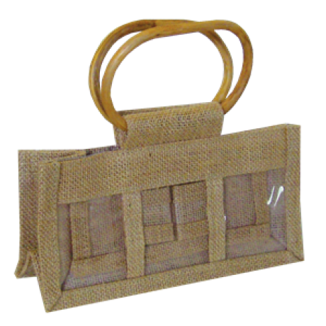 Panier toile de jute pour 3 pots 250g verre