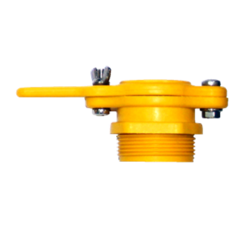 Robinet clapet plastique 40/49 jaune