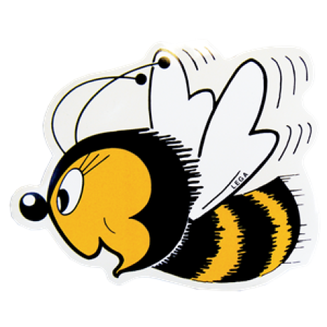 Autocollant abeille Lega orange et noir GM