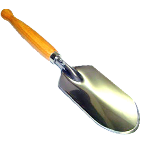 Pelle à miel inox avec manche bois Pelle à miel inox avec manche bois