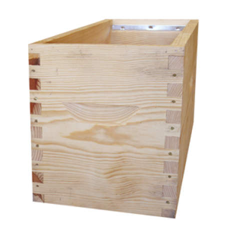 Corps Dadant 6 NATURAPI en pin maritime à tenons, BANDES LISSES