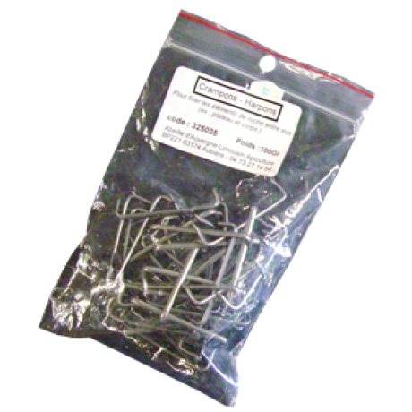 Crampons harpons, le sachet de 100g (environ 40 agrafes)
