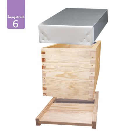 Ruchette Langstroth 6 NATURAPI "Basis" en pin maritime 15F70