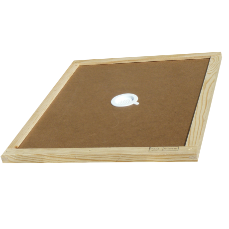 Couvre-cadres Dadant 8 isorel, 18mm percé avec bouchon plastique aéré