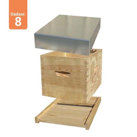 Ruche Dadant 8 NATURAPI en pin maritime 17F1