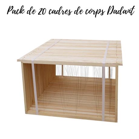 Pack de 20 cadres de corps Dadant filés