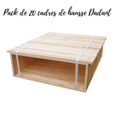 Pack de 20 cadres de hausse Dadant filés