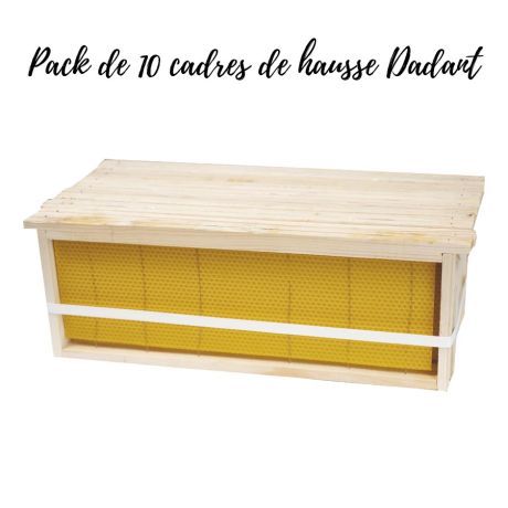PACK de 10 cadres de hausse Dadant cirés