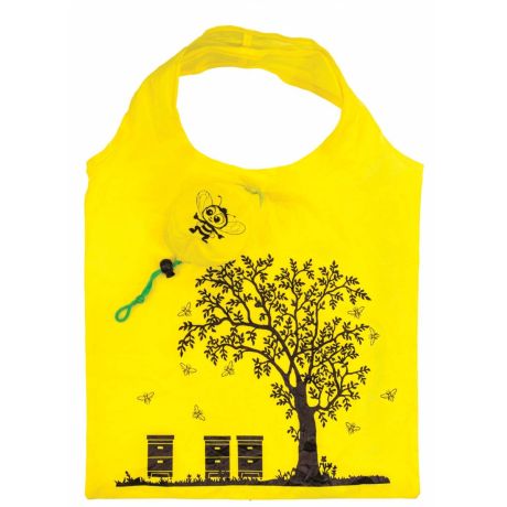 Sac réutilisable en polyesther jaune Sac réutilisable en polyesther jaune